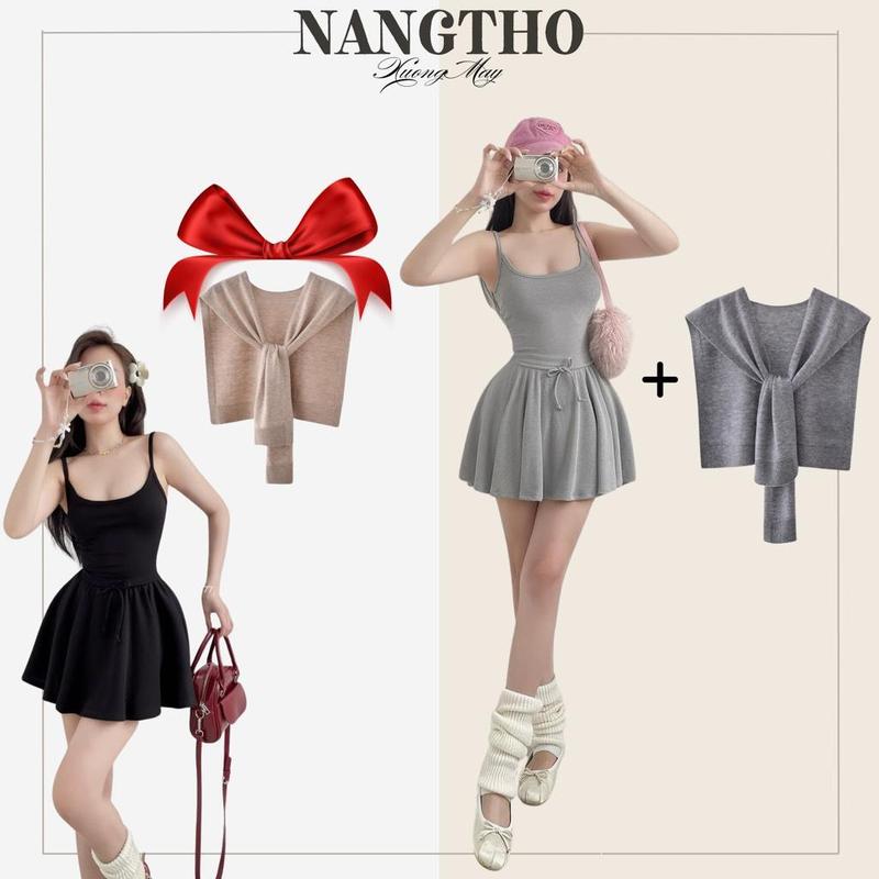 S851 Set Đồ Girl Phố Sang Chảnh Chất Thun Gân Nhung Co Giãn Kem Áo