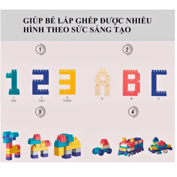 Hộp xếp hình 520 chi tiết cho bé sáng tạo Bộ Lắp Ráp Tháo Lắp 7