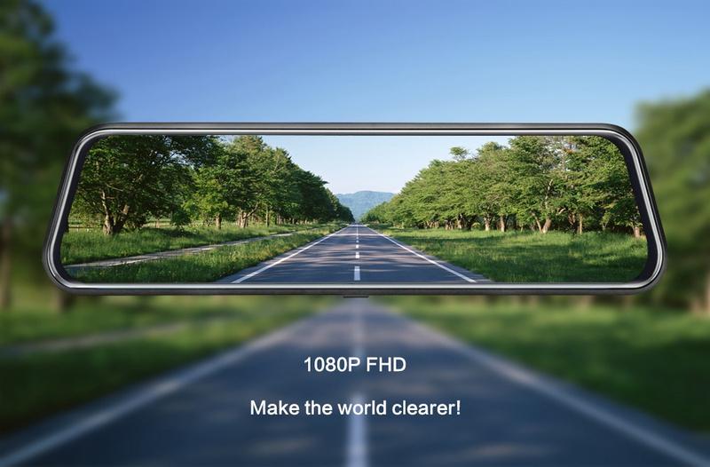 Product Introduction of 4K car touch screen DVR mirror dash cam dual lens GPS navigation rear view camera full hd1080p rearview drive recorder 13