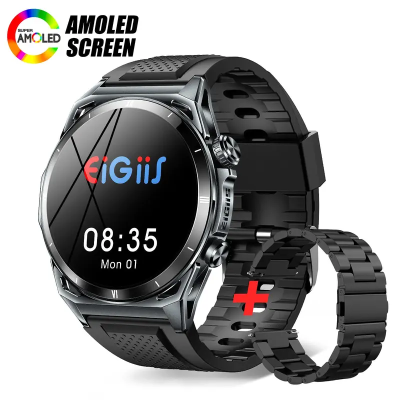 EIGIIS KE6 Multifunctional Smart Watch, Fashionable Sports Watch with 178 Sports Modes, Waterproof Sports Watch with BT Call & Fitness Tracker for iPhone Android, Stocking Fillers Gift 0