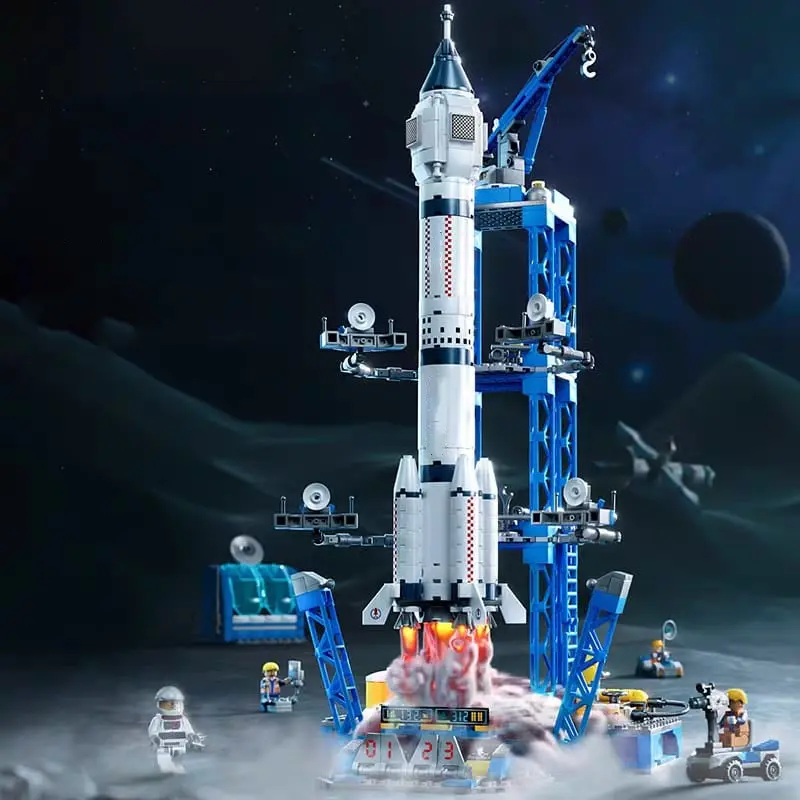 Space Shuttle Pesawat Ulang Alik Peluncuran Roket Mainan Block 3D Puzzle Mainan Balok Susun Nano Block Toys 1