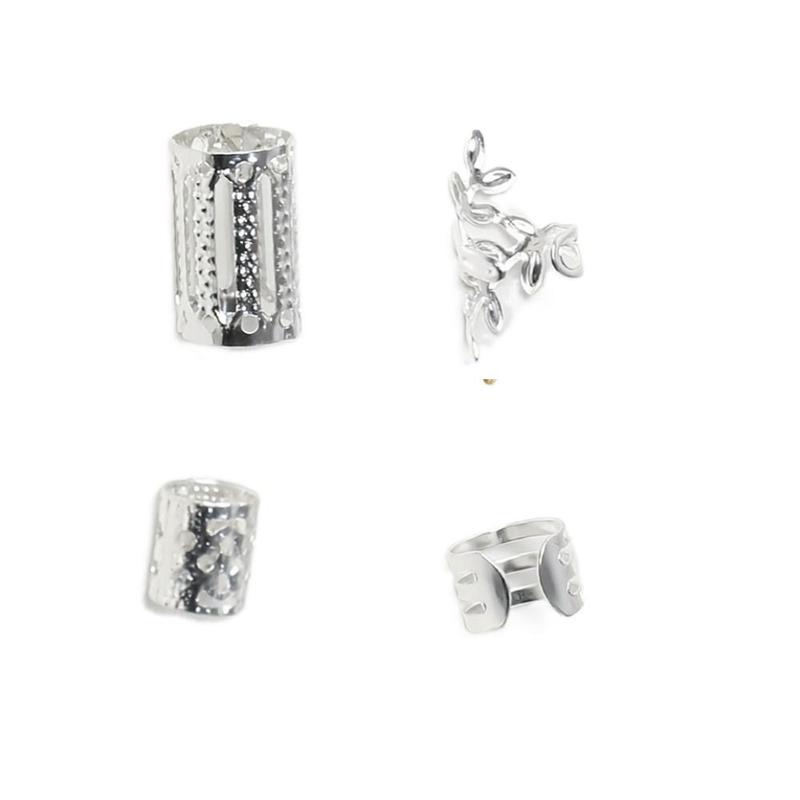 Product Introduction of Phụ Kiện Tóc, 40 Chiếc, Kẹp Vòng Bít Kim Loại, Bộ Dây Buộc Tóc Hỗn Hợp Và Mũ Cài Tóc, Hạt Dreadlocks, thắt bím Tóc Bẩn, Bện Tóc, Ống Bện Tóc, Dành Cho Nữ 11