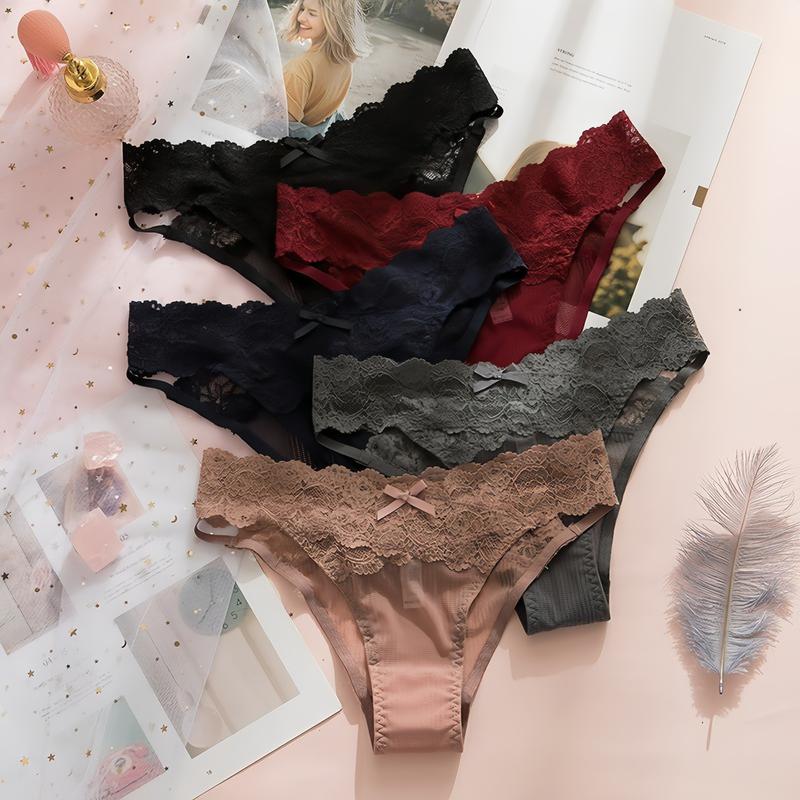 A23 - Quần Lót Nữ Viền Ren Thời Trang CC Women Đen, Trắng, Đỏ, Hồng, Xanh