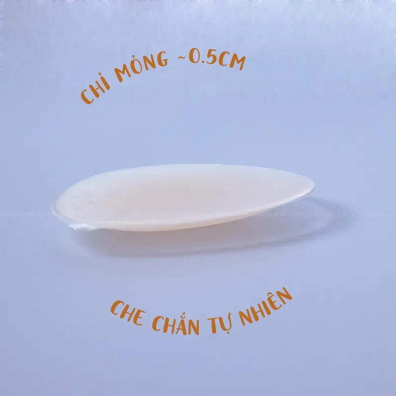 Miếng Dán Silicon Bầu Dục Che Rãnh Vùng Kín Chống Lộ Khi Mặc Đồ Bơi, Bikini, Legging, Gym 110 Nữ Women Bra mieng  danti silicone sinh học silicon hồng 1