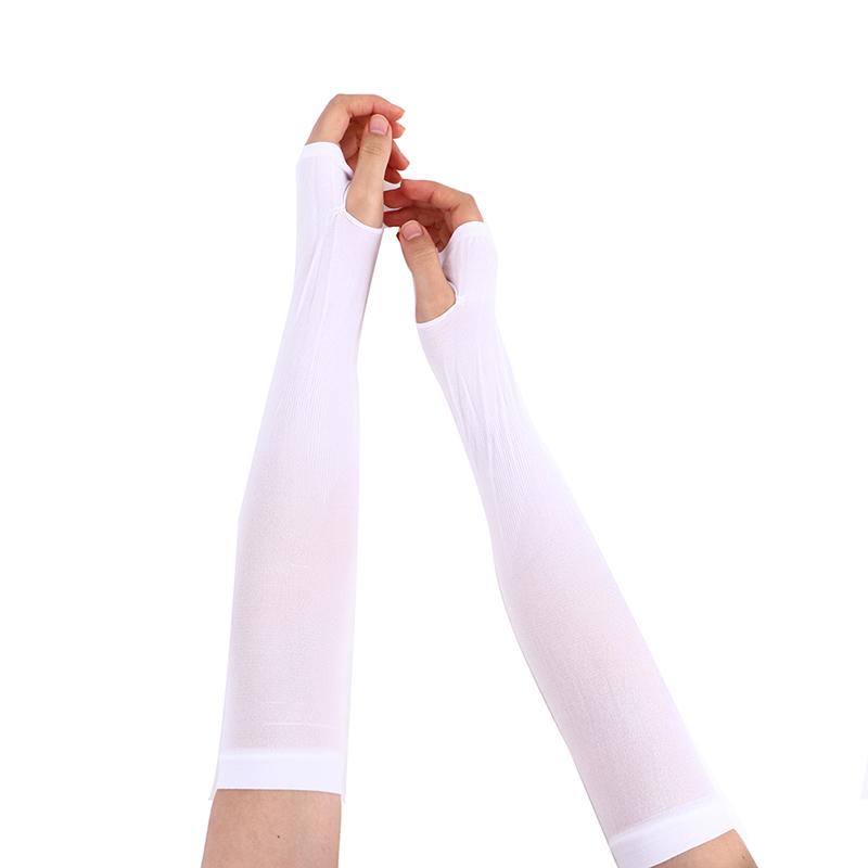 Product Introduction of Tay Áo Chống Nắng, Chất Liệu Lụa Lạnh Cánh Tay Áo, Chống Tia UV, Chống Trượt, Thích Hợp Cho Các Hoạt Động Ngoài Trời Mùa Hè, Chẳng Hại Đi Xe Đạp độ đàn hồi tốt đen và cam 31