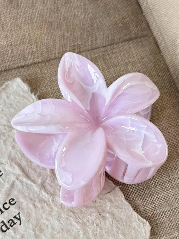 Flower Shaped Hair Claws, Elegant Solid Color Hair Claws, Fashion Hair Accessories for Women & Girls, Cute Lovely Hairwear for Daily Used 2
