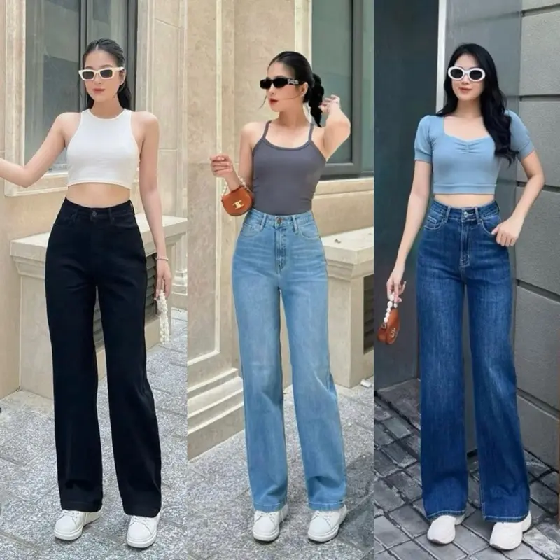 Quần Jean nữ mẫu mới ống suông Fom rộng thời trang -quần Jean nữ chất jean  Women Pants