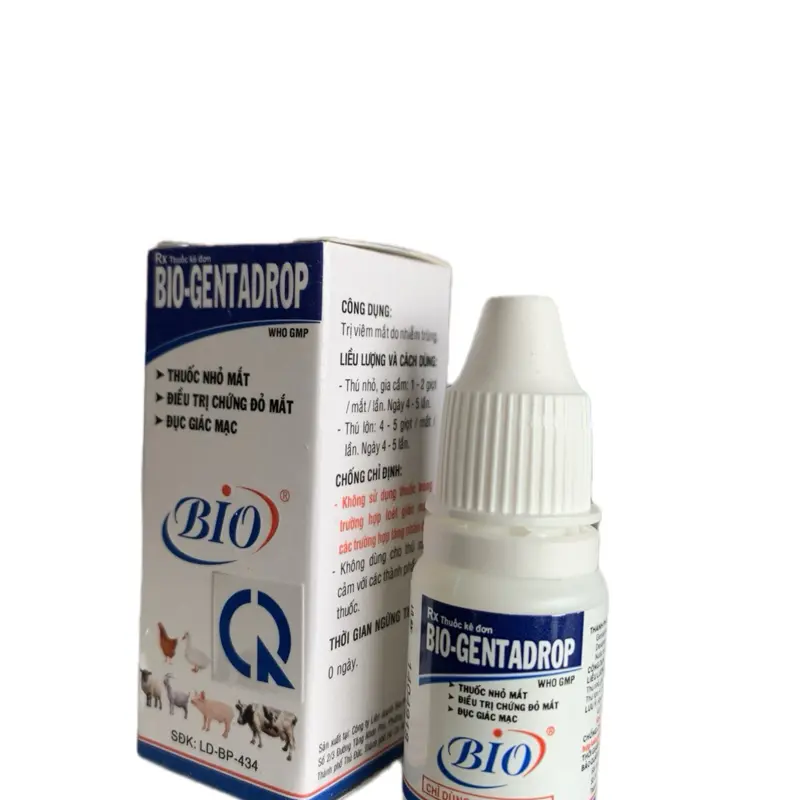 BIO-GENTADROP điều trị chứng đỏ mắt, đục giác mạc, viêm mắt đo nhiễm trùng