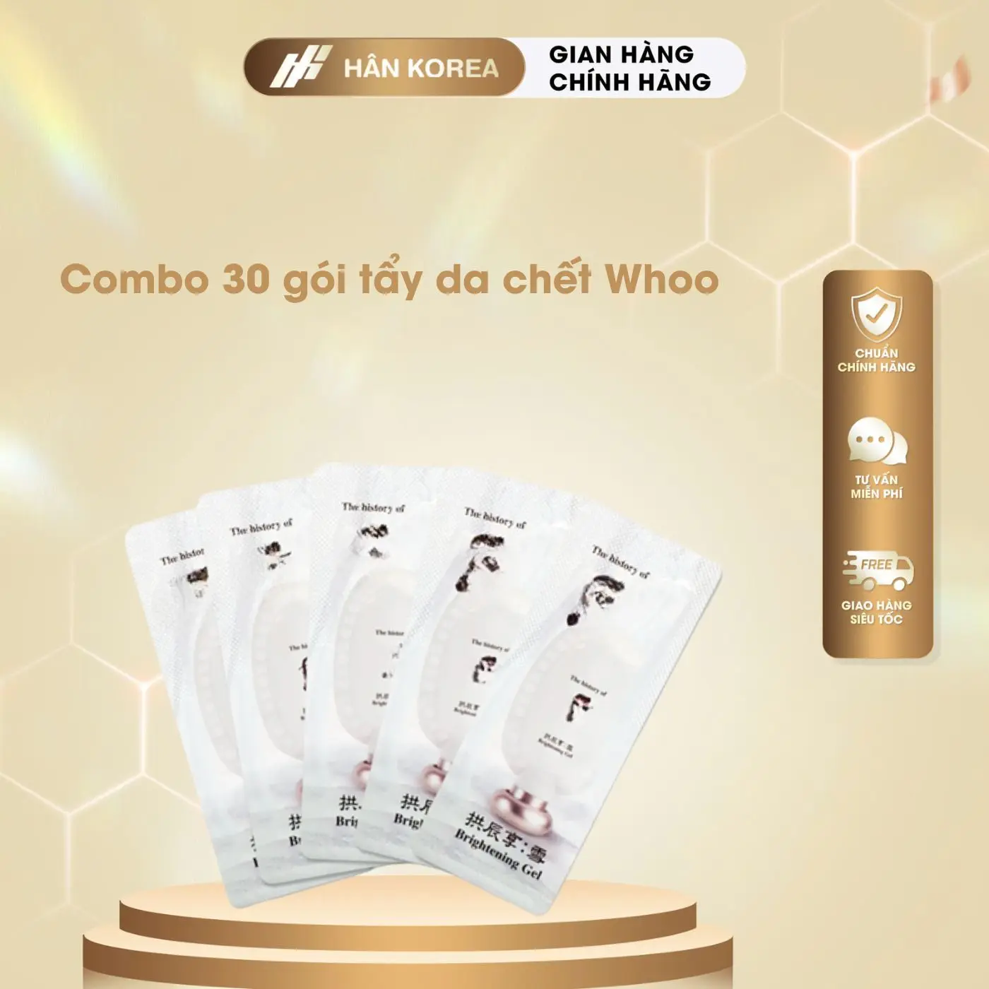 C341 - Combo 30 Gói Tẩy Tế Bào Chết Dạng Gel W.h.o.o Brightening Gel 1ml