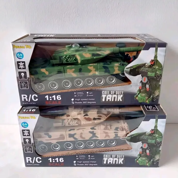 RC Tank Jadi Robot Transformers Remote Control - Mainan Mobil Remot Kontrol War Tank BajaTiger Battle Tembak Light Sound Batre Cas 3