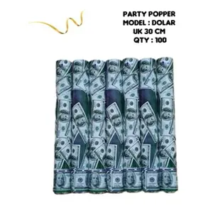 ( Terlaris ) Confetti / Party Popper Dollar 30 Cm ( khusus pulau jawa )