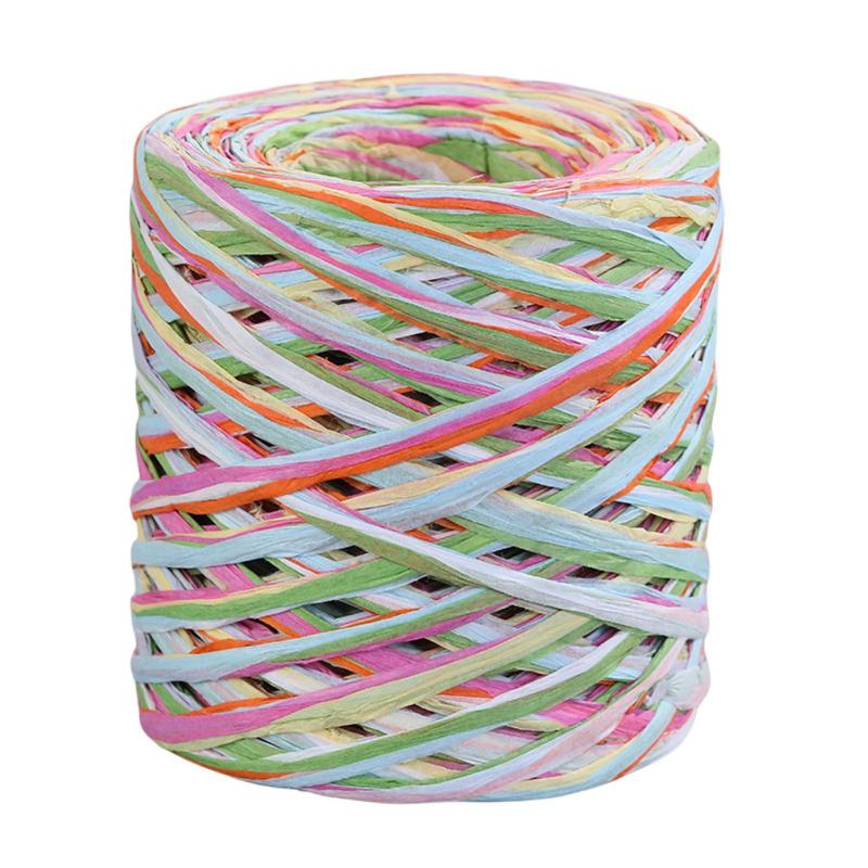 Xunyanb Raffia Straw Paper Eco-friendly Clear Texture Florist Bouquets Packing Cord Exquisite for Festival 7
