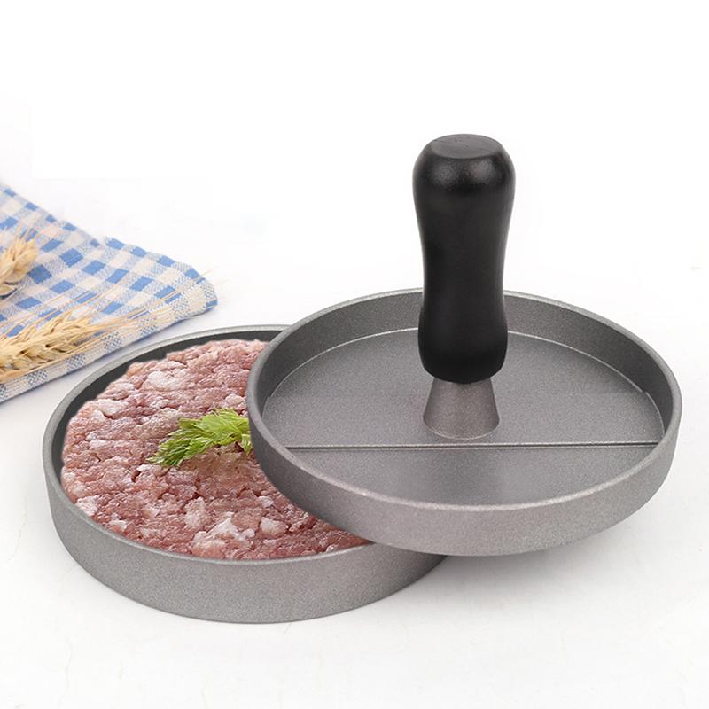 Khuôn Bánh Hamburger Tròn, Chất Lượng Cao, Làm Bằng Hợp Kim Nhôm, Thích Hợp Để Làm Thịt Bò, Bánh Hamburger BBQ Và Bánh Mì Kẹp, Khuôn Thực Phẩm Nhà Bếp 2