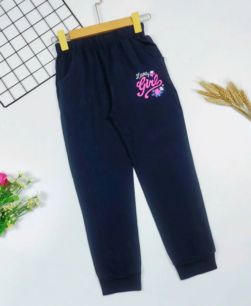 Quần dài thun bé gái Hozzy size đại 23-55kg, chất cotton mềm mịn