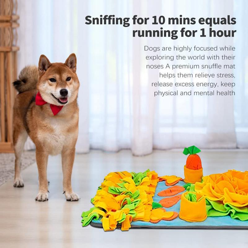Sniff Dog Food Mat, Carrot Design Pet Sniff Feeding Mat, Interactive Dog Puzzle Toys for Training & Stress Relief, Pet Snuffle Pad, Pet Supplies 5