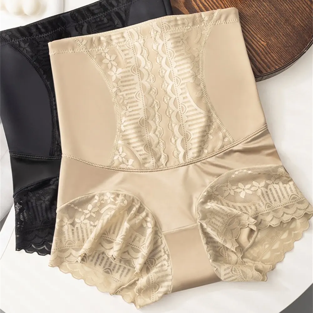Lace High-waisted Tummy-tightening Pants For Women, Seamless Shaping Body Pants For Women, Thin Lace Shaping Pants For Women
