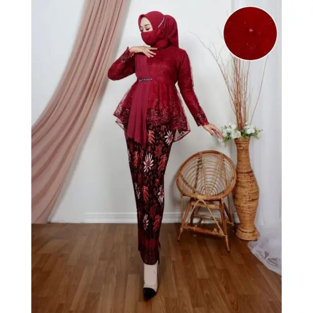 Promo Ramadhan -DJ collection 21-Setelan Kebaya Aurora Selendang -Kebaya Busui Friendly modis Dan Elegan - kebaya Wisuda - Baju Pesta - Kebaya Kondangan-Kebaya Remaja 0