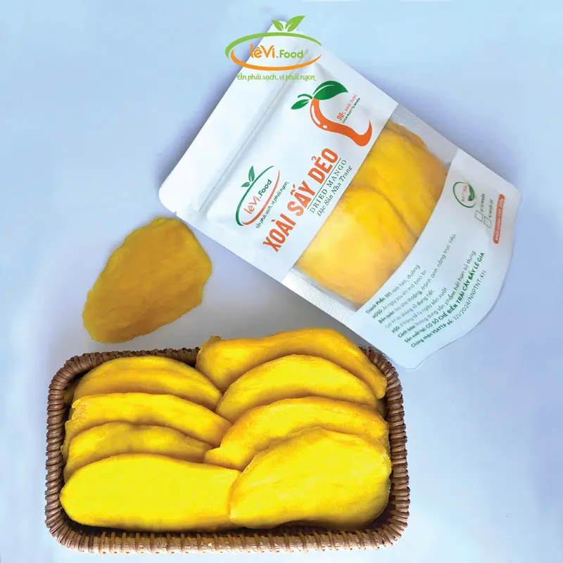 Combo 2 túi xoài 250gram xoài muối ớt vài nguyên vị LêVi Food (xài Cam Lâm ít xơ) 1