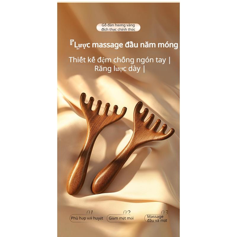 Lược Mát Xa Bấm Huyệt Năm Chấu, Máy Massage Đầu, Để Chà Xát 4