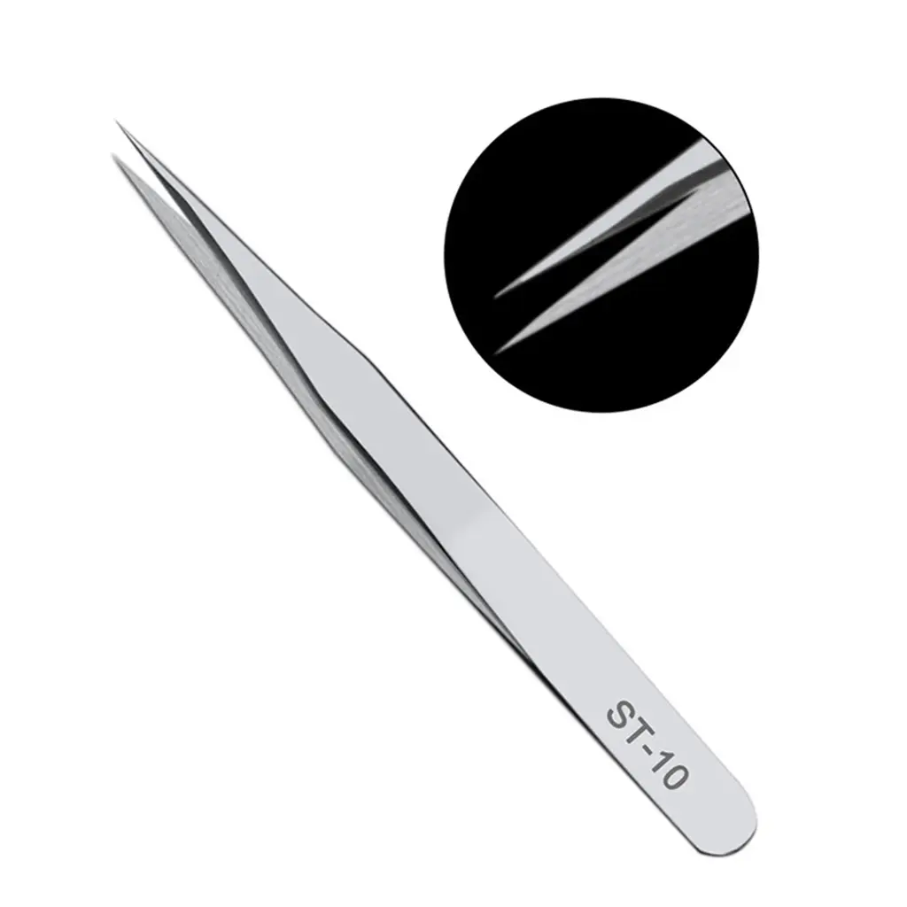 Stainless Steel Anti-iodine Medical Tweezers Long Straight Forceps 12.5cm-30cm Straight Elbow Head Medical Tools