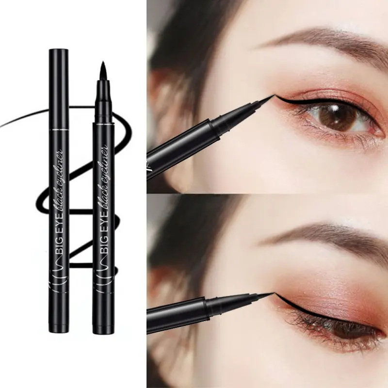 2024 Explosive Big Eye Cool Black Eyeliner Waterproof Long-lasting Non-smudging Quick-drying Black Eyeliner Pen Beauty Makeup