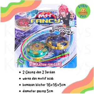 Mainan tradisional gasing anak gangsing petarung isi 2pcs spinning top