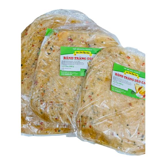 1kg bánh tráng dẻo me, dẻo cay, dẻo tôm đặc sản! Snack Ăn Vặt Food