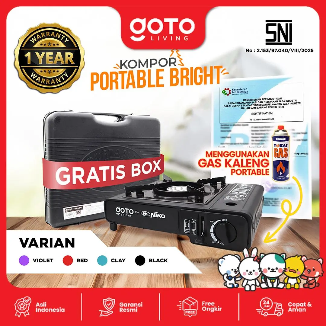 (Special Offer) [COD] Goto Bright Kompor Portable Camping BBQ Outdoor 1 Tungku