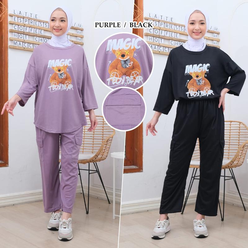 Product Introduction of STELAN WANITA BEAR CELANA CARGO ONESET WANITA 17