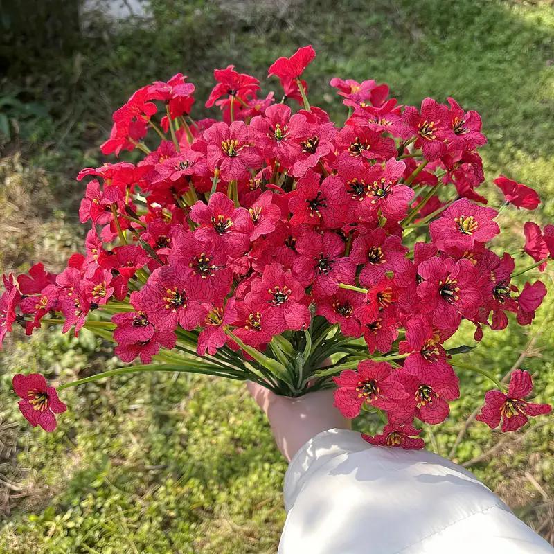 Product Introduction of Artificial Flower, 10 Counts/set Faux Flower, Decorative Flowers for Home Party Wedding, Home Decor Supplies, Room Decor, Home Decor, Bouquet 6