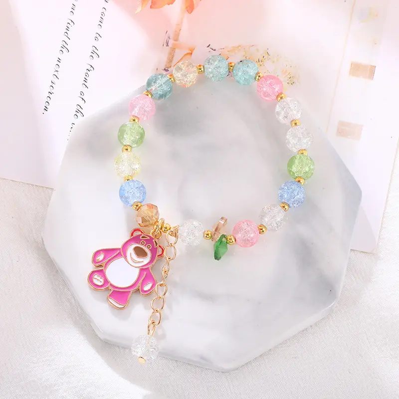 Vòng Tay Hạt Pha Lê Hoạt Hình Dễ Thương Cho Trẻ Em Ins Quà Tặng Cho Bé Gái Phụ Kiện Thời Trang Cho Trẻ Em 7