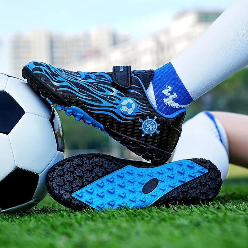 Product Introduction of Kids Boys Free Shipping Turf Training Soccer Shoes Outdoor Sports Futsal Hall Football Boot for Children 9