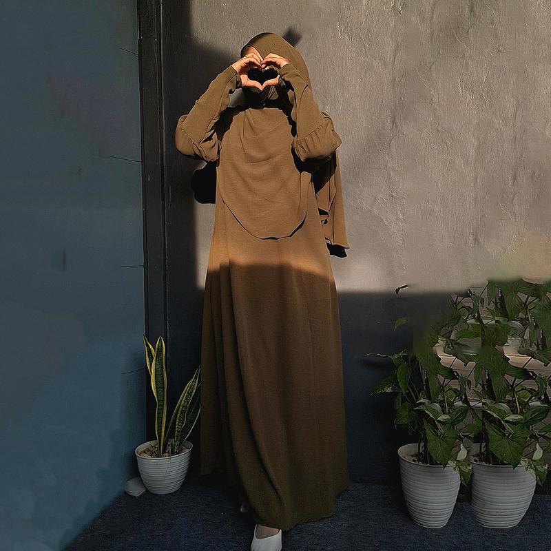 GamisAzna - Asmah Set Pashmina  Simple Elegan Crinkle Airflow Variasi Kancing Gold Mewah Dress Wanita Muslim Manset Hitam Basic Panjang Murah Formal Syari 5