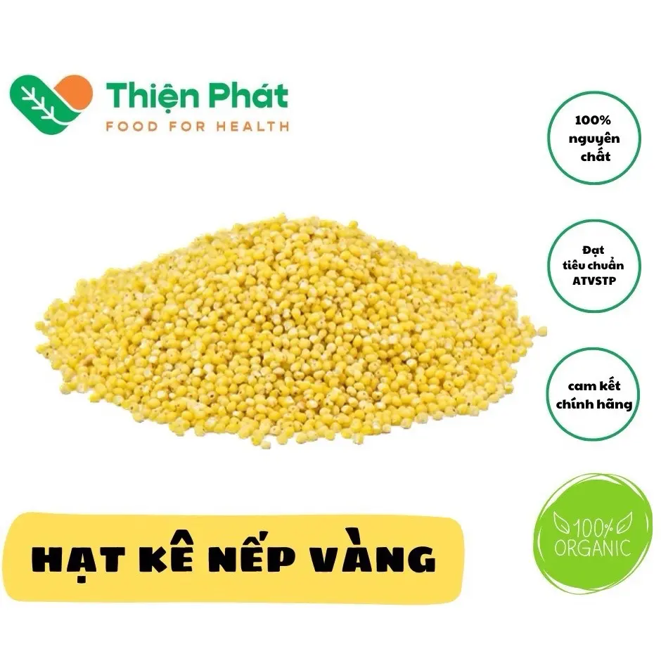 1Kg hạt kê nếp vàng đã tách vỏ Nghệ An loại dẻo ngon Food