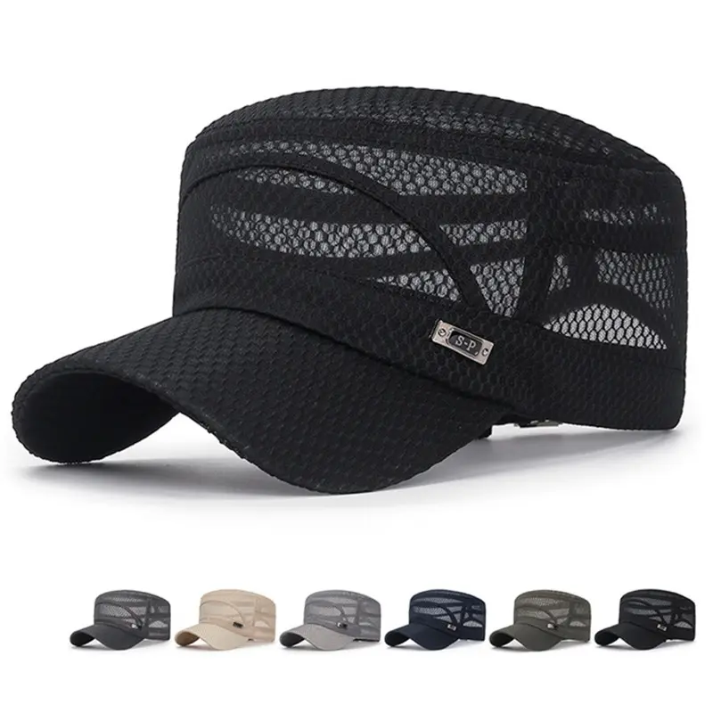 Topi Rata, Klasik Musim Panas Baru Kembali Ke Alam, Uniseks, Topi Polos, Gaya Kadet Tentera Vintaj, Boleh Laras, Topi Rata Peronda