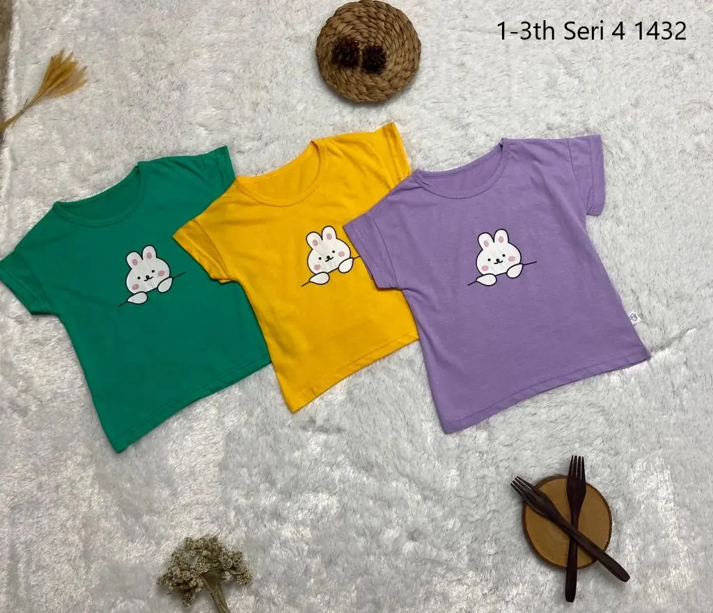 GROSIR ISI 4 POTONG! Hallo Anak Kecil Kaos Anak Import Harga per 4 pcs