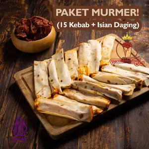 Paket MURMER 3pack kebab ORI isi Beef tanpa box ( total 15 kebab)