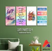Gambar HIASAN DINDING SET ISI 4 KAYU QUOTE MOTIVASI PAJANGAN DINDING DAUN WALL DECOR (1 SET ISI 4) Gantungan Paku - O27 dari Apolito Kota Malang 1 Tokopedia