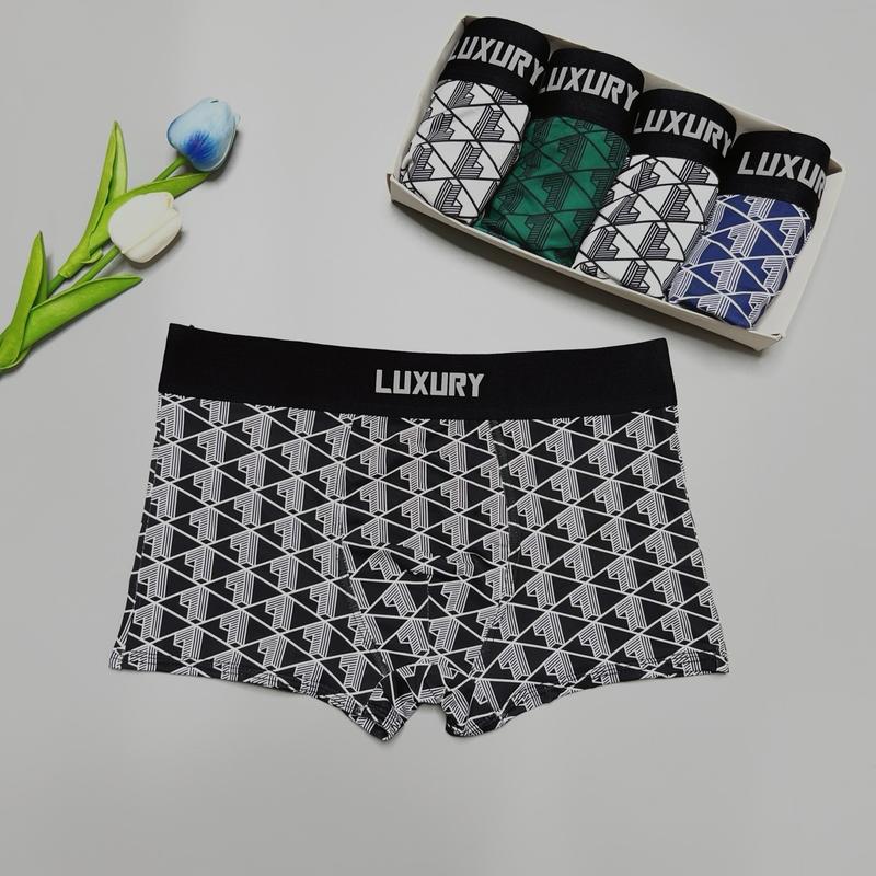 Quần Sịp Đùi Nam Hoạ Tiết Sang Trọng Chất Liệu Thun Lạnh Co Giãn Bốn Chiều , Quần Lót Nam Mặc Ôm Phom Ôm Dáng Tạo Cảm Giác Thoải Mái Boxer Quần Boxer Menswear