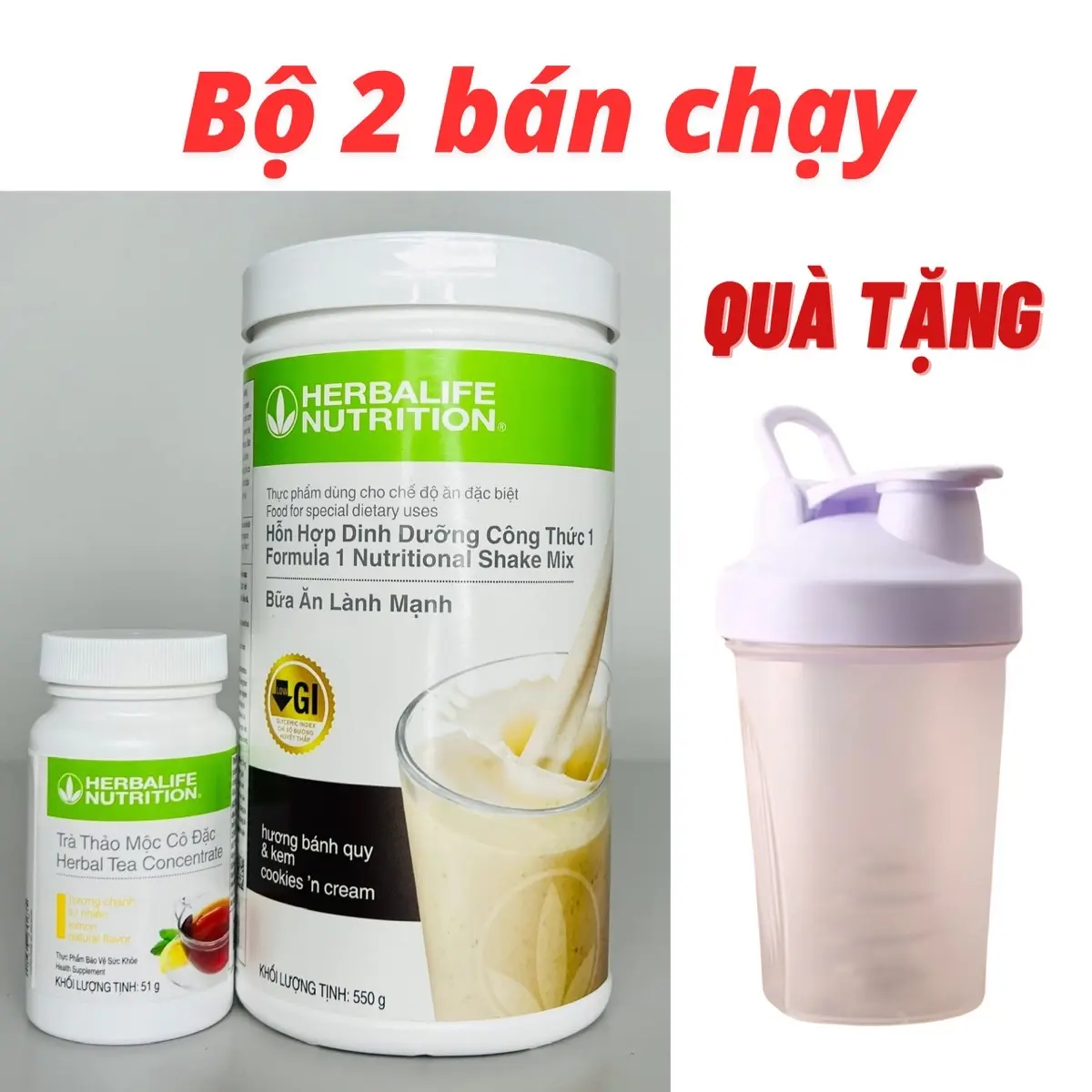 Bộ 2 dinh dưỡng bán chạy gồm F1 + trà cô đặc dành cho người trưởng thành