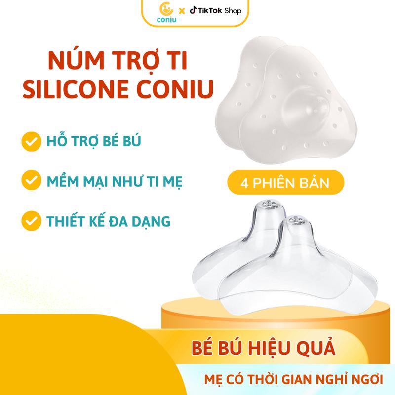 Núm Trợ Ti Mềm Mại Coniu Cho Mẹ Giúp Trẻ Sơ Sinh Tuti Hiệu Quả - Độ Mỏng 0.02mm