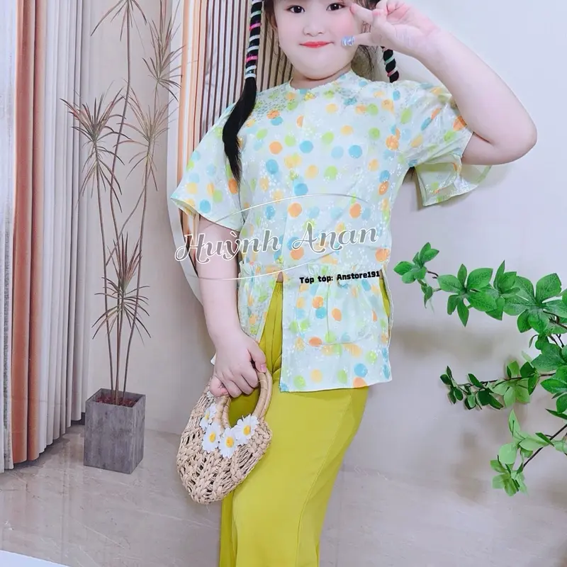 Bộ bà bé gái, bà bà gấm 12-38kg, set bộ bé gái, đồ bộ bé gái 4