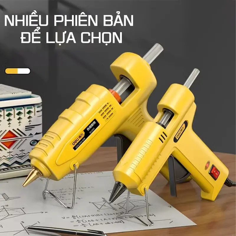 Máy bắn keo nến Silicone Deli 60W Deli Chính Hãng Nhỏ Gọn, An Toàn Dễ Sử Dụng Nóng Nhanh Ra Keo Đều - DL2560 6