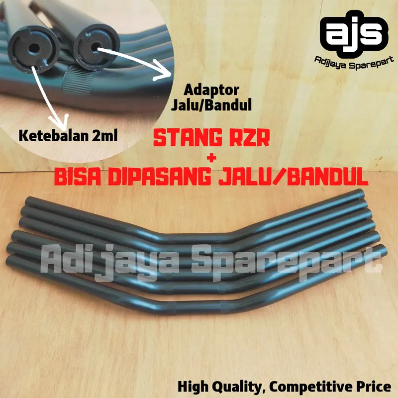 Stang Stir RZR Bisa Dipasang Baut Jalu Bandul Pnp Beat Street Vixion Old New Cb150R LED Old Gl RxkingTebal Sparepart Motorcycle Crom 0