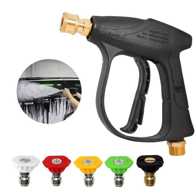 Product Introduction of High Pressure Car Washer, Garden Hose Nozzle, Car Wash Water Gun with Adjustable Spray Nozzle, Lawn Watering Nozzle, Professional Car Wash Tool 0