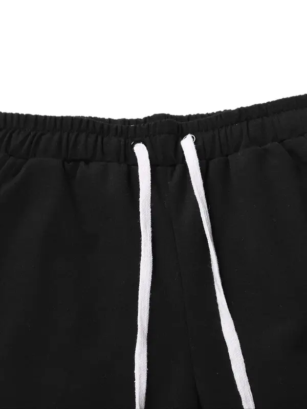 Men's Regular Fit Colorblock Patchwork Drawstring Waist Sweatpants, Casual Pocket Side Stripe Skinny Pants For Daily Wear, Knitting Bottoms For All Seasons 8