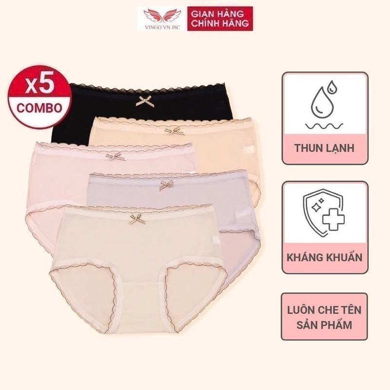 [LIVE] CB100 - Combo 5 quần lót thun lạnh VINGO co giãn kháng khuẩn VNGO CB100