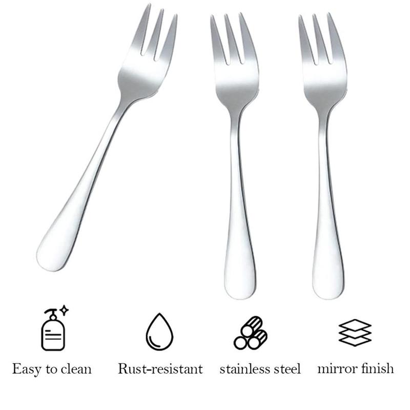 Product Introduction of Household Long-Handled Fork Stainless Steel Tableware, Western Steak Dessert Fork Hotel Fruit Tea 20