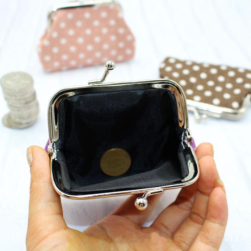 Ví Tiền Xu Mini, Dành Cho Nữ, Thiết Kế Họa Tiết Chấm Bi, Ví Nữ Nhỏ Ví Tiền Xu Móc Cài, Thời Trang, Túi Đựng Tiền, Túi Đựng Tiền Lẻ 4