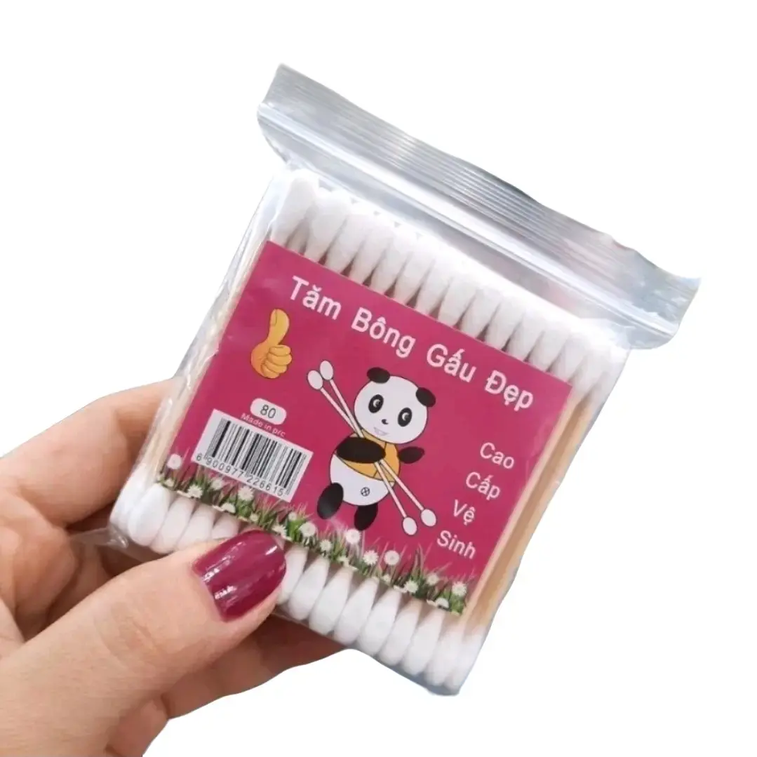 Combo 15 gói (1500 chiếc) Tăm bông ngoáy tai đã được Tiệt trùng.